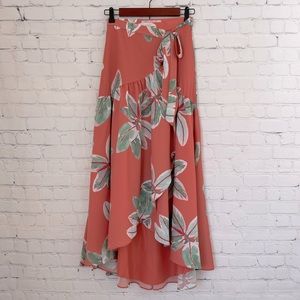 NWT Hutch Anthropologie Floral Wrap Maxi Skirt size XS